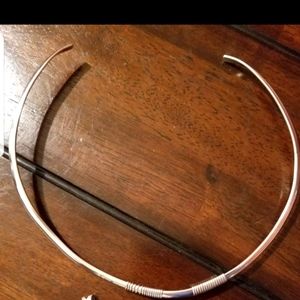 Choker necklace with 2 charms